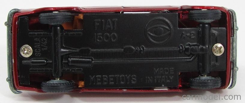 MEBETOYS MATTEL A2 Scale 1/43 | FIAT 1500 (4 ISSUE) RED MET