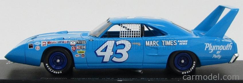 SPARK-MODEL S3590 Scale 1/43 | PLYMOUTH SUPERBIRD 426 C.I. N 43 WINNER ...