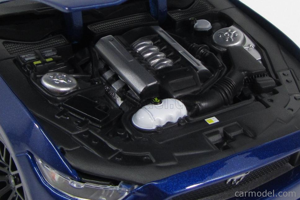 Modèle Réduit 1:24 Maisto Ford Mustang GT 2015 Bleu Métallisé - Neuf - MI31508BL