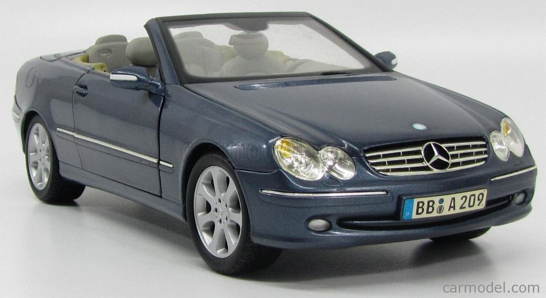 1/18 Mercedes-Benz CLK Cabriolet ベンツ Mercedes CLK 500 Cabrio Dark Blue Metallic Kyosho 1/18