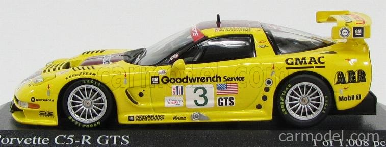 Minichamps 1/43 – Chevrolet Corvette C5 R GTS – Le Mans 2002 N°64 – Miniature Collection