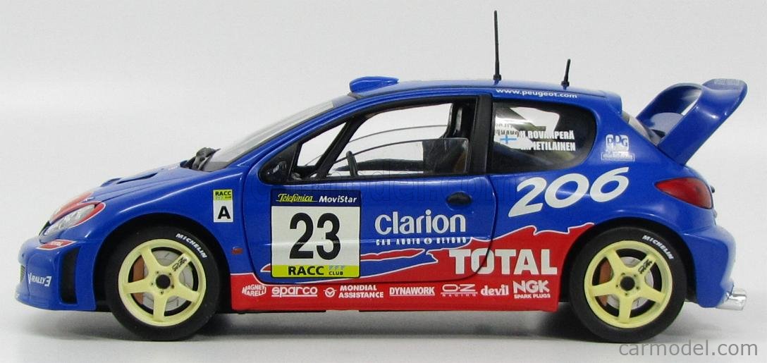 【SOLIDO】プジョー206 WRC（1/18） Solido 1/18 Peugeot 206 Wrc Simon J Joseph blue diecast