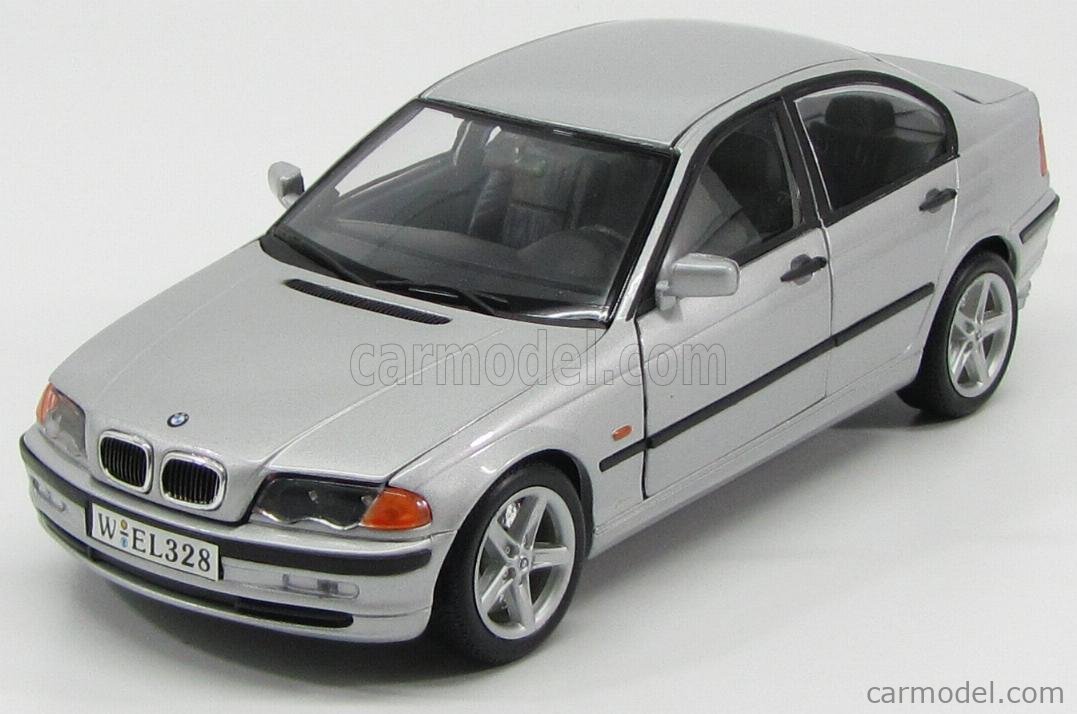 BMW 328i (E46) 1998 silber, Modellauto 1:18 / Welly, 34,95 €