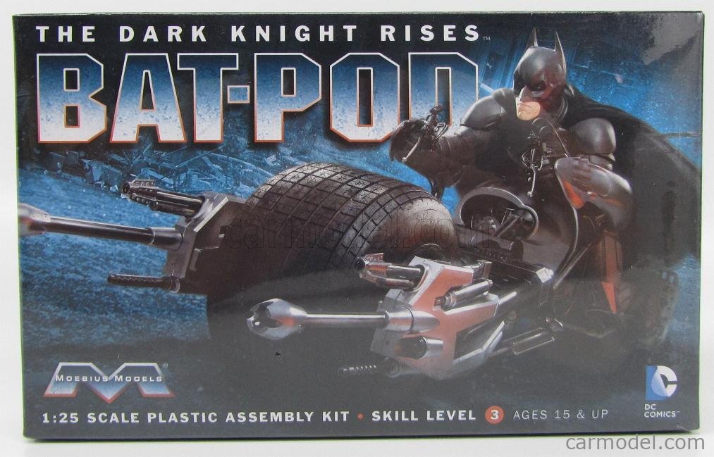 2 Batman Dark Knight Figuren stehend fahrend für Bat-Pod Driver 1:25 Moebius 937 