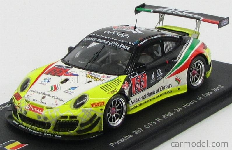 Spark Porsche 997 GT3 24 Heures Spa 2013 #66 - Résine 1:43