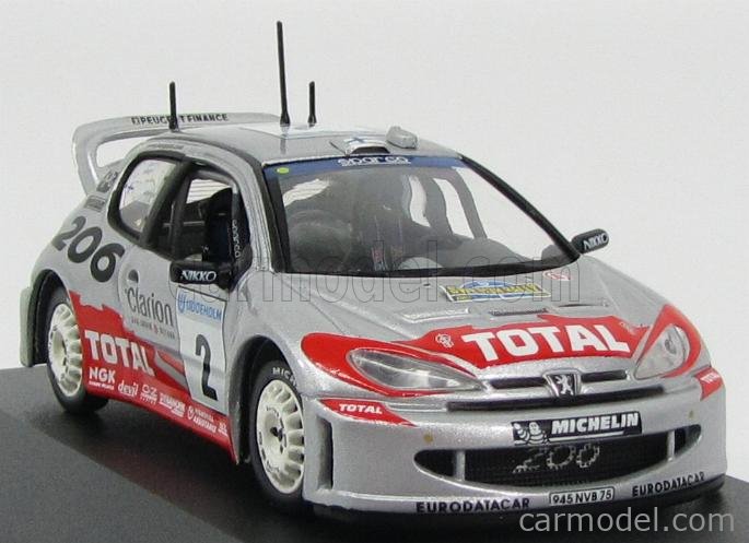 IXO-MODELS RAM078 Scale 1/43 | PEUGEOT 206 WRC CLARION N 2 WINNER RALLY ...