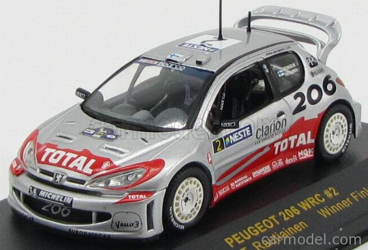 PEUGEOT 206 WRC GRONHOLM-RAUTIAINEN 1:43 NESTE OIL 2002 