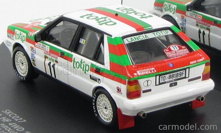 SKID SKC027 Scale 1/43 | LANCIA DELTA HF 4WD TOTIP N 11 RALLY SANREMO ...