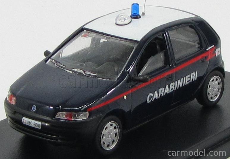 FIAT PUNTO SX 1999 Carabinieri Modellino Die Cast 1:43 MV29 