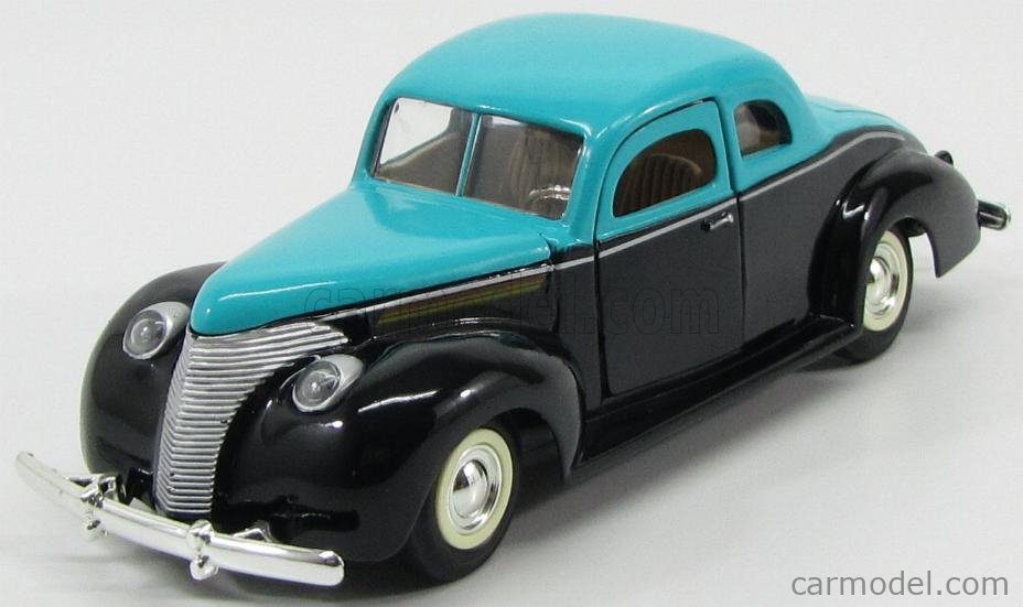 MOTOR-MAX 73214BK Scale 1/24 | FORD USA COUPE CUSTOM 1940 BLACK LIGHT BLUE