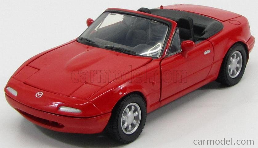 Motormax Mazda MX-5 Cabrio Silber 1 Generation NA 1989-1998 1/24 Modell Auto mit individiuellem Wunschkennzeichen