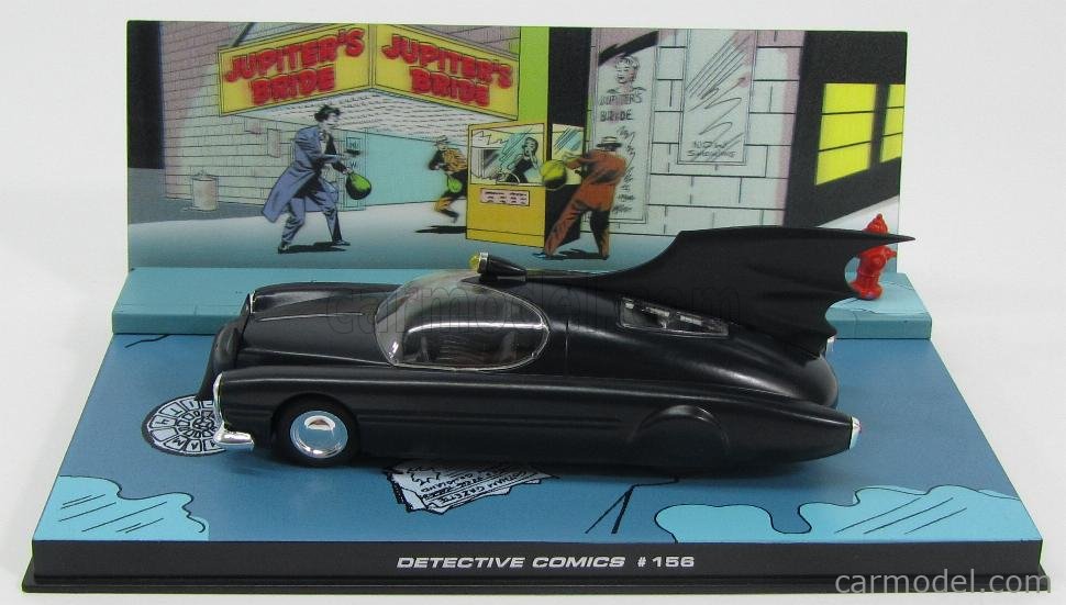 EDICOLA BATCOL006 Scale 1/43  BATMAN BATMOBILE - DETECTIVE COMICS 156 1950 MATT BLACK