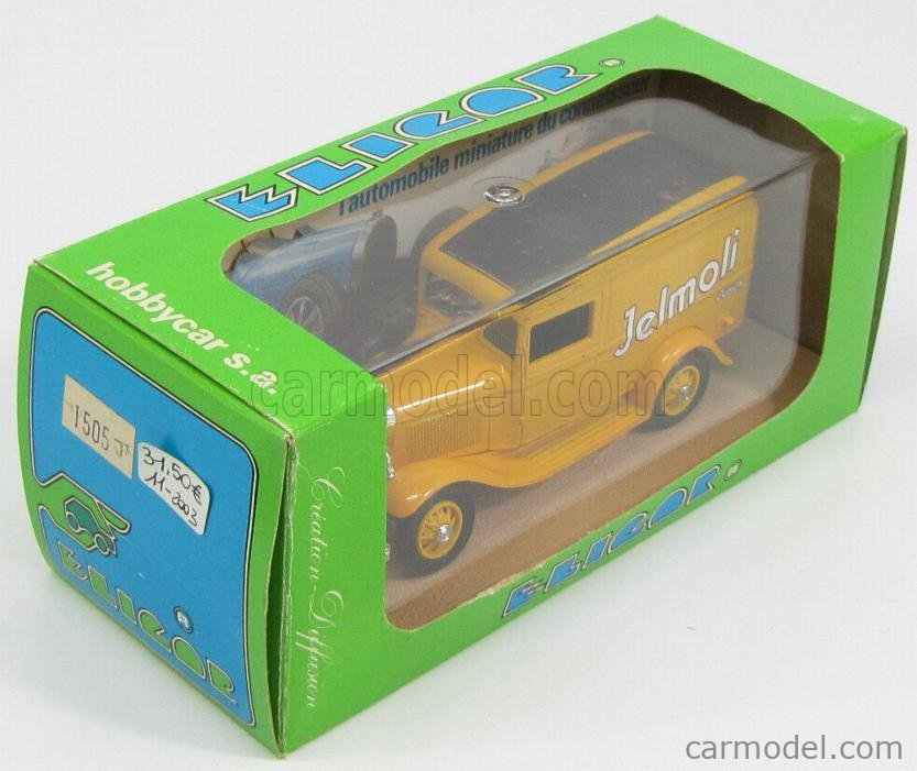 Miniature Eligor 1/43 - Ford 1922 Dubonnet Jaune - Boîte Plexi Abîmée
