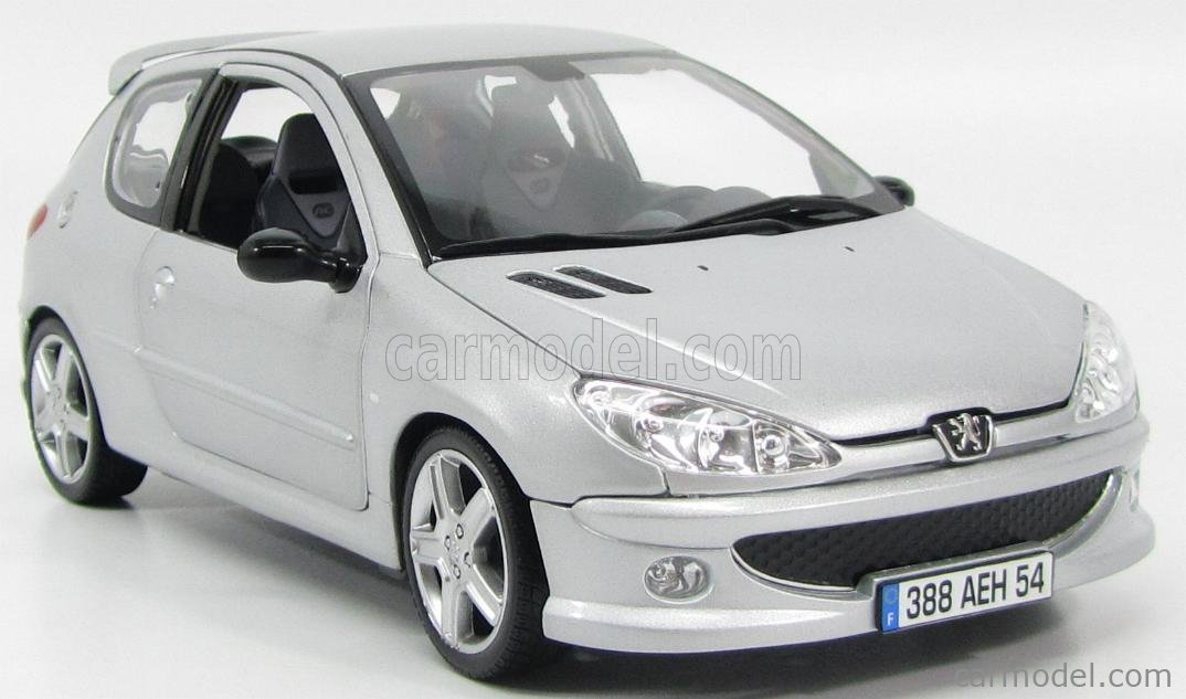 Modèle Réduit 1:18 Peugeot 206 RC Argent Métallisé Par Norev - 2003 - Neuf