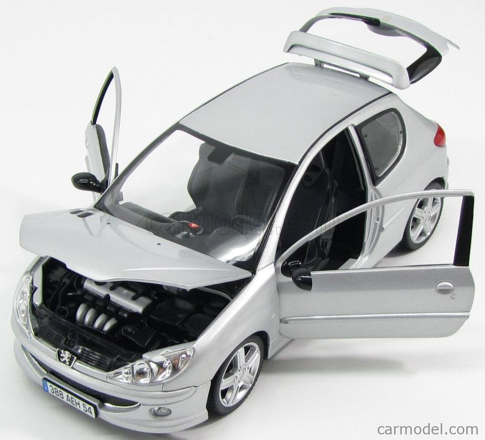 1/18 Peugeot 206 RC 2003 Aluminium Silver NOREV 184726 NEUF