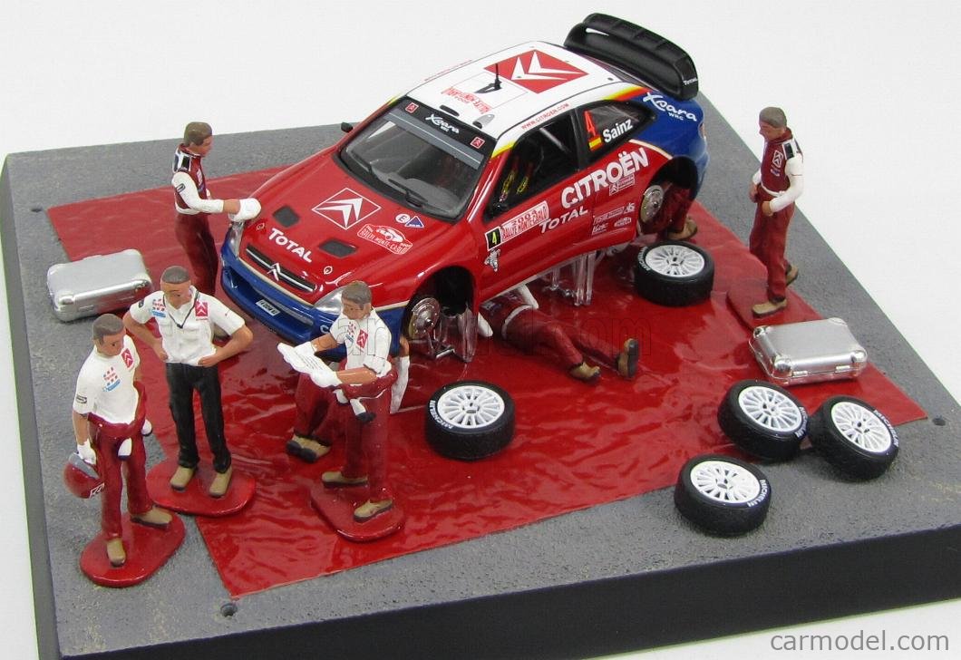 Modellino auto completo di custodia mod Citroen Total World Rally