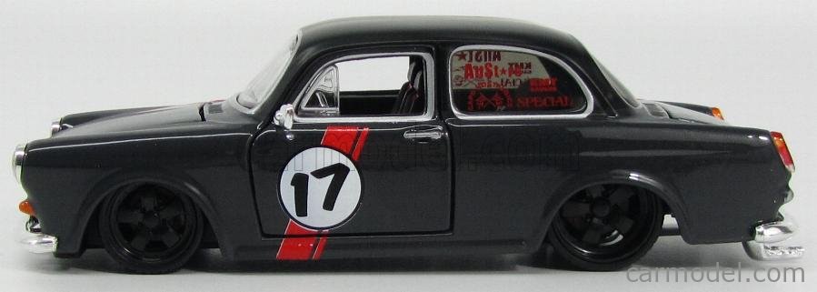 VW Volkswagen 1600 Notchback Gray No 17 Tuning 1/24 Maisto Model Car with Ode 