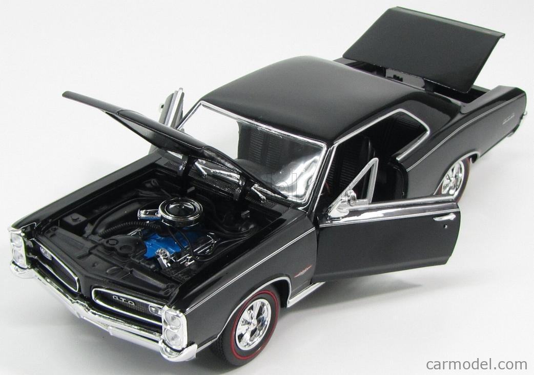 BLACK WELLY DW19856B 1:18 1966 PONTIAC GTO
