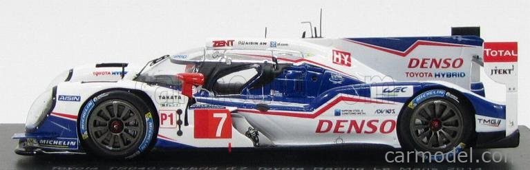 SPARK-MODEL S4202 Scale 1/43 | TOYOTA TS040 3.7L V8 HYBRID TEAM TOYOTA  RACING N 7 24h LE MANS 2014 A.WURZ - S.SARRAZIN - K.NAKAJIMA WHITE BLUE