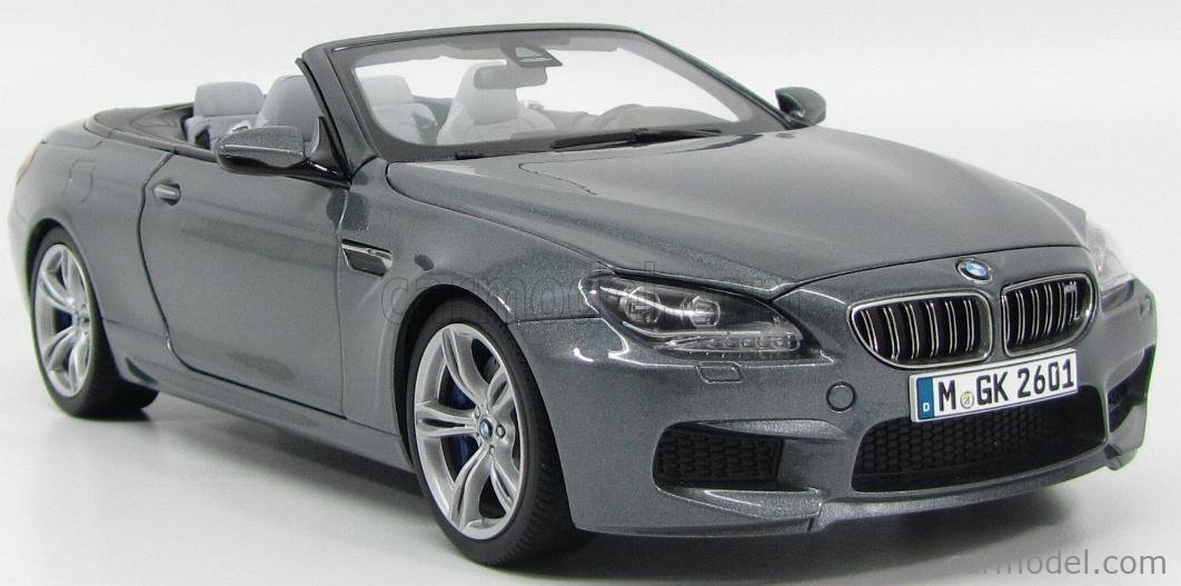 BMW M6 F12M CONVERTIBLE SPACE GREY 1/18 DIECAST CAR MODEL BY PARAGON 97062 