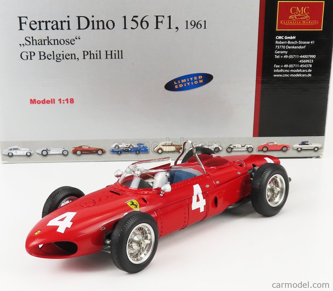 FERRARI - F1 DINO 156 SHARKNOSE N 4 WINNER BELGIUM GP WORLD CHAMPION 1961  PHIL HILL