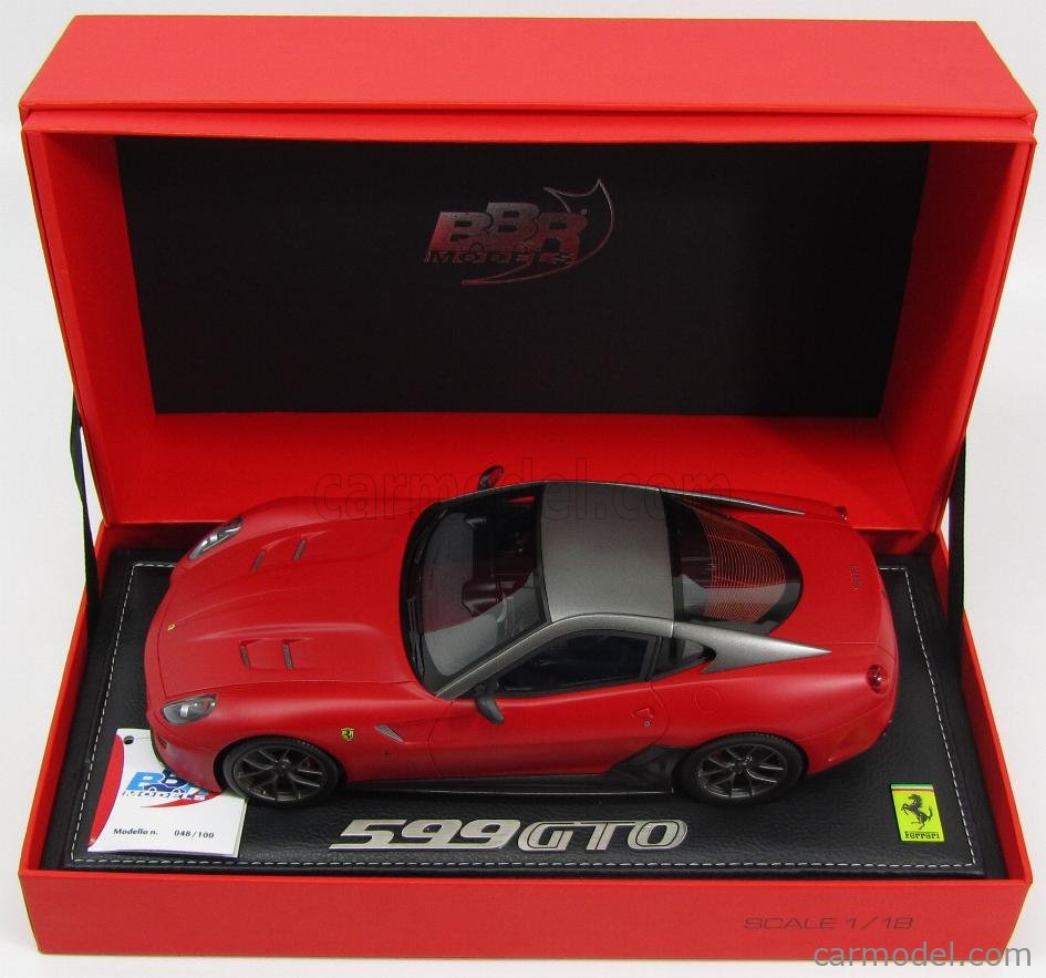 BBR-MODELS P1816MRED Scale 1/18 | FERRARI 599 GTO 2010 MATT RED GREY