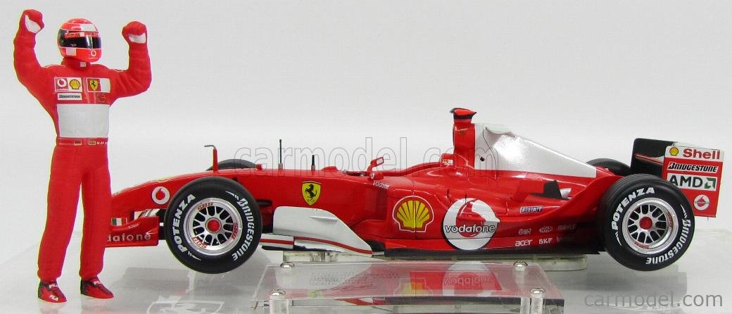 MATTEL HOT WHEELS B6221 Scale 1/18 | FERRARI F1 F2004 N 1 (75th