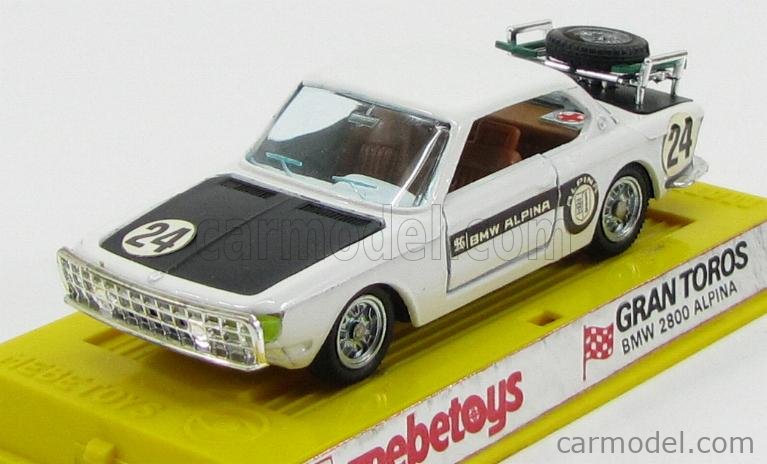 MEBETOYS MATTEL A63 Scale 1/43 | BMW 2800 ALPINA N 24 WHITE BLACK