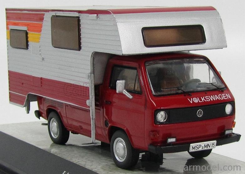 Premium ClassiXXs Volkswagen VW T3a Demountable Motorcaravan Camper in Red 11527