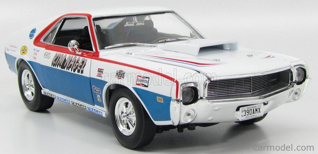 ミニカー　1/18 1969 AMC AMX Hurst S/S (フロストホワイト) [AMM979] AUTOWORLD AMM979/06 Scale 1/18 | AMC AMX HURST S/S 1969 WHITE