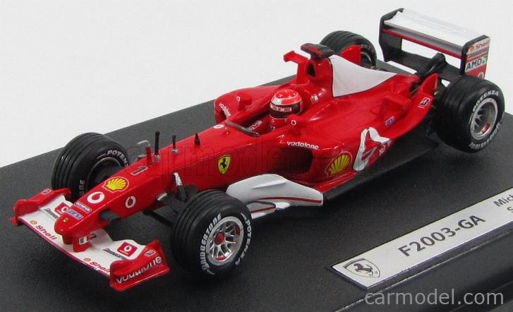 Mattel Hot Wheels B1018 Scale 1 43 Ferrari F1 F03 Ga N 1 Michael Schumacher 03 World Champion Red