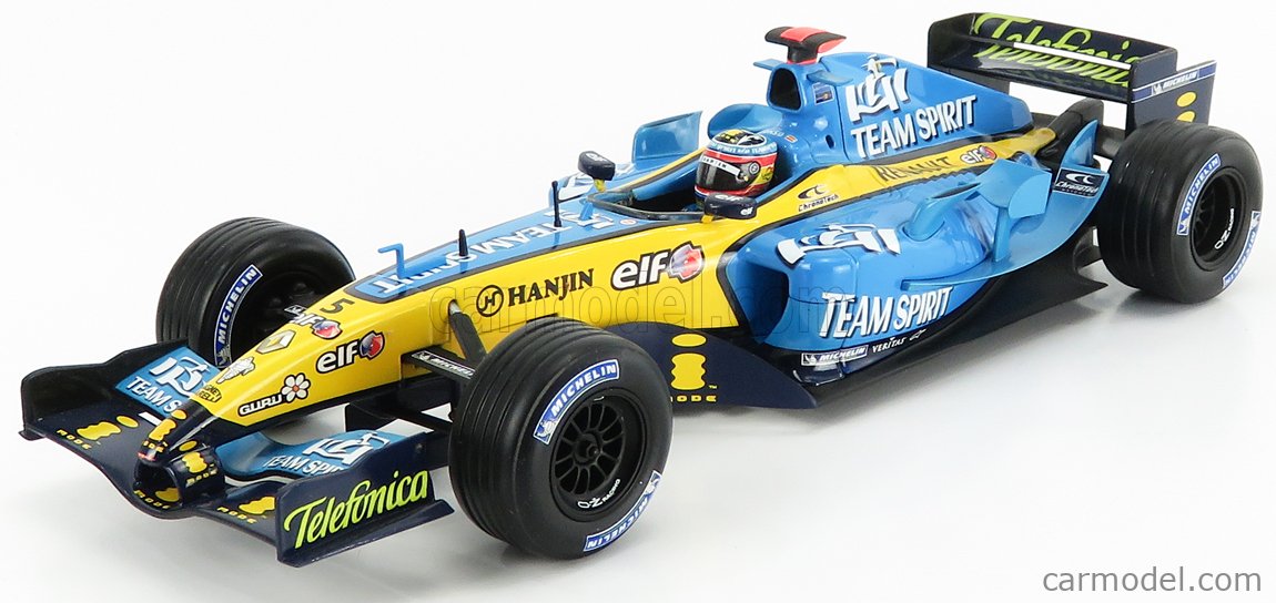 1:18 Hotwheels #G9729 Fernando Alonso Renault R25 #5 2005-leve siete librea 
