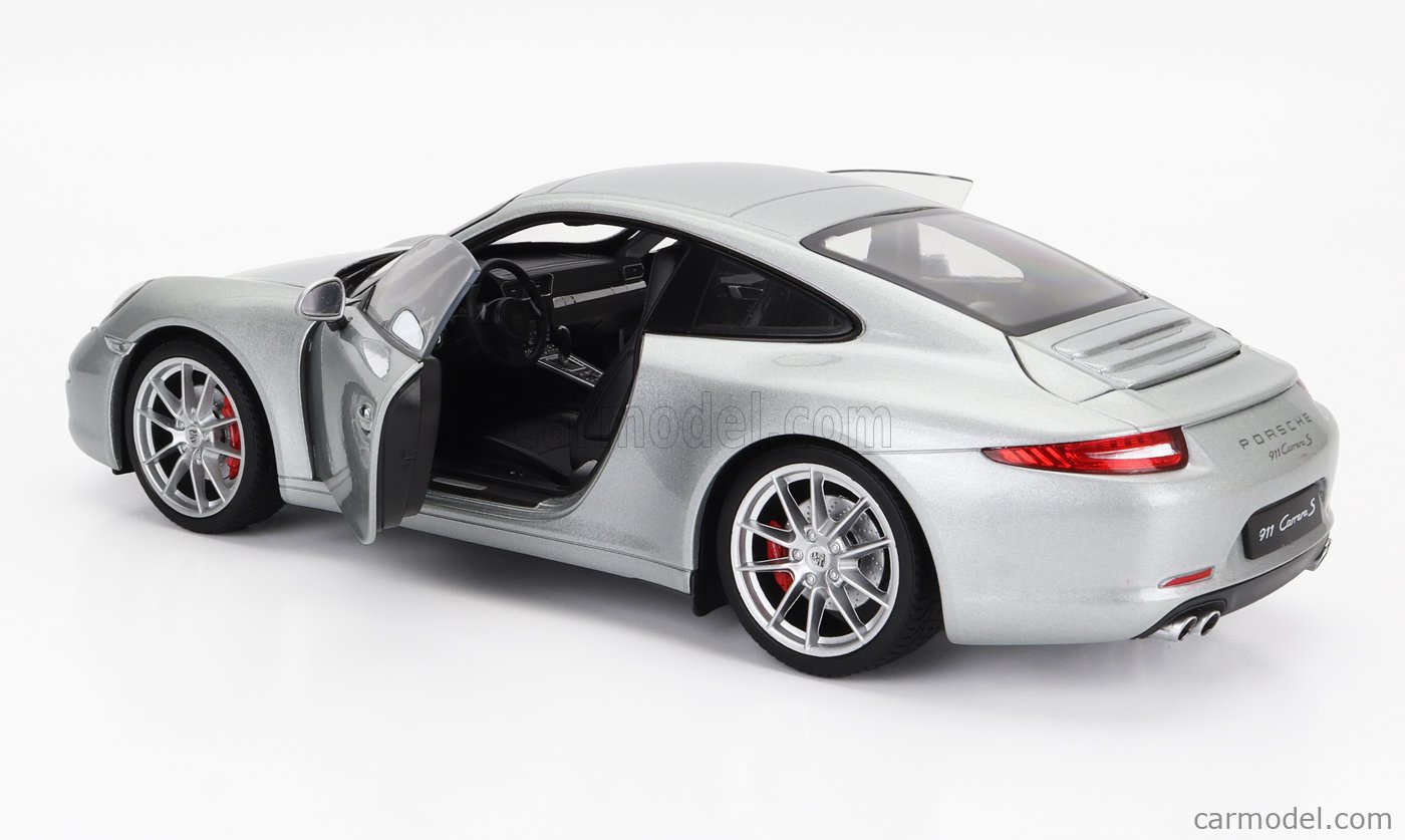 WELLY 1/18 ポルシェ 911 991 カレラ S シルバー 開閉 Porsche 911 