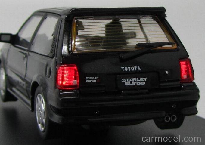 Toyota Starlet Turbo S Hatchback RHD 1986 black 1/43 WITs Resin 