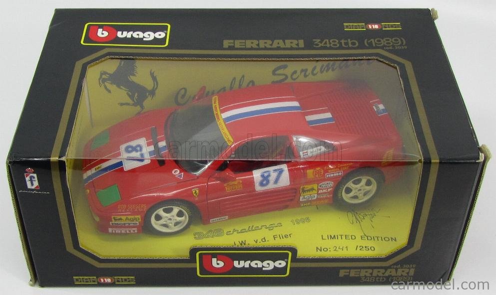 BURAGO 3039 Scale 1/18 | FERRARI 348TB CAVALLO CRIMANTE TEAM