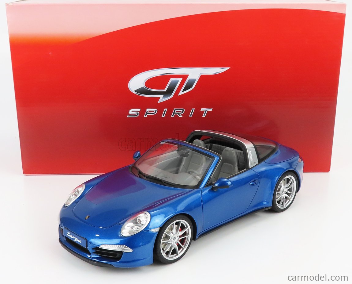 GT-SPIRIT GT037 Scale 1/18 | PORSCHE 911 991 4S TARGA SPIDER 2013 BLUE MET