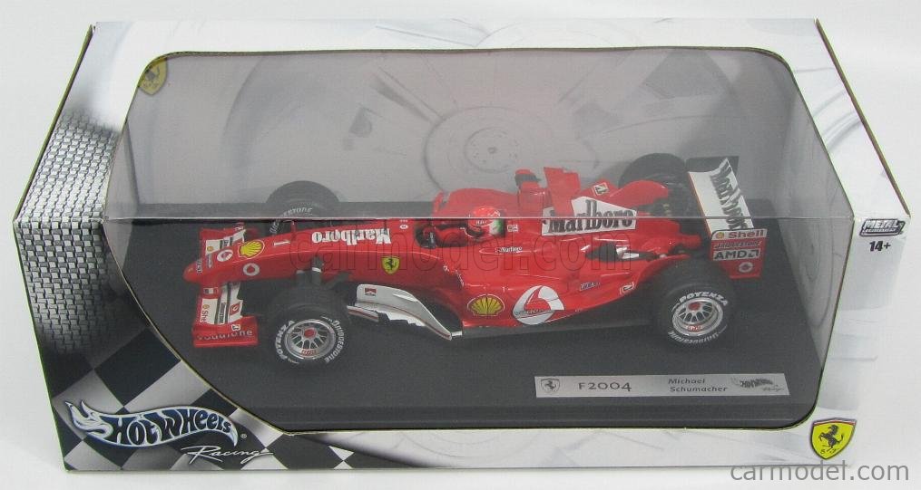 MATTEL HOT WHEELS B6200 Scale 1/18 | FERRARI F1 F2004 N 1 M.SCHUMACHER ...