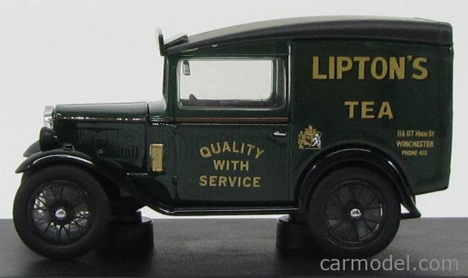 Oxford 1/43 Austin Seven RN Van Liptons Tea # ASV003 