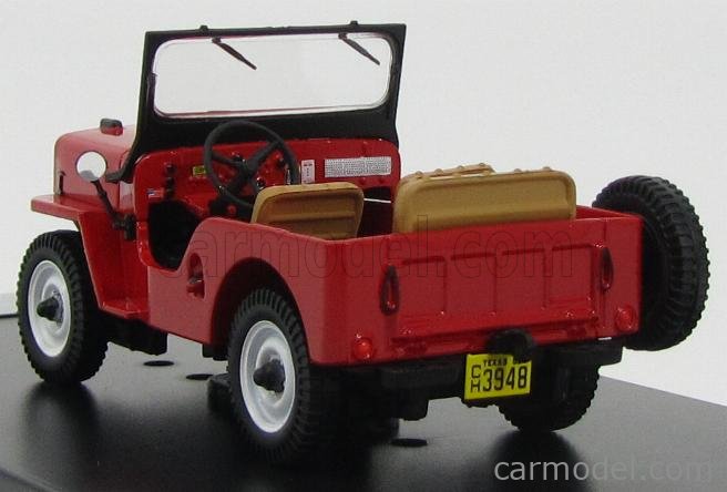新素材新作 JEEP | 1/43 Masstab: PRD365 PREMIUM-X WILLYS RED 1953 CJ3B ミニカー