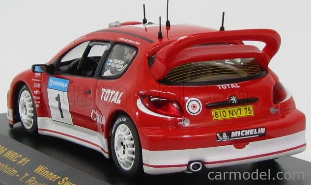 Swedish Rally 2003 M.Grönholm / T.Rautiainen Peugeot 206 WRC Winners