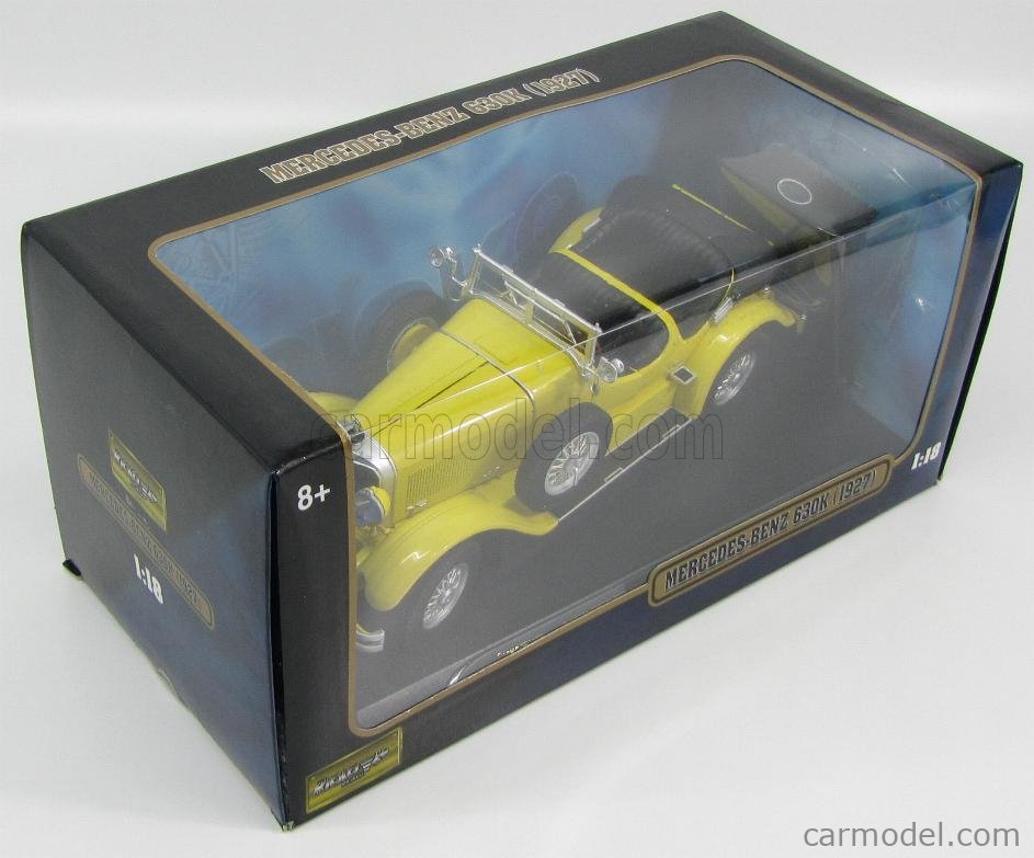 RICKO 32101 Scale 1/18 | MERCEDES BENZ 630K CABRIOLET 1927 YELLOW