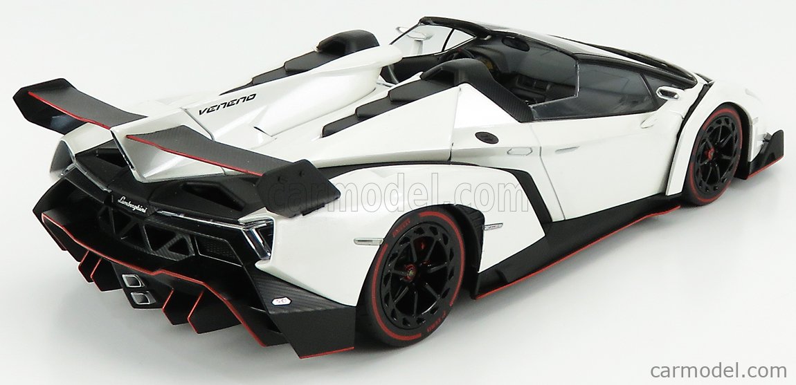 KYOSHO 09502W Scale 1/18 | LAMBORGHINI VENENO ROADSTER SPIDER 2013 WHITE MET