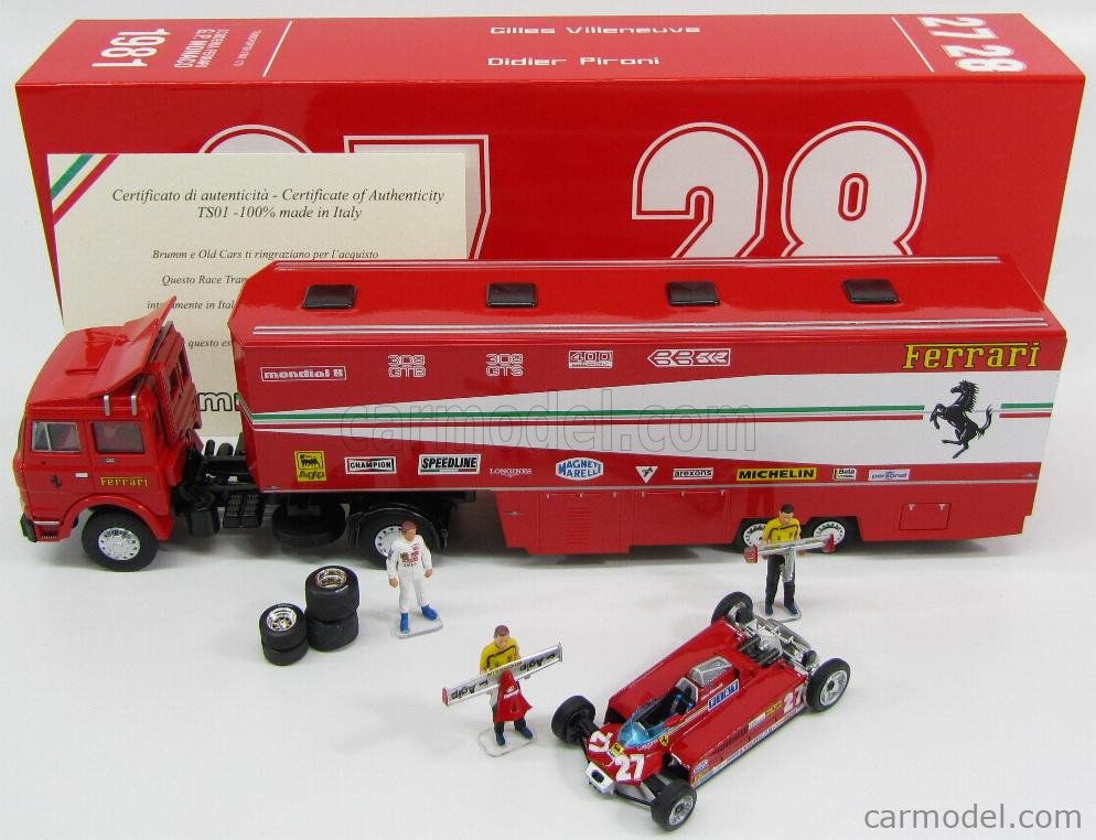 BRUMM TS01 Scale 1/43 | FERRARI 170 TRUCK CAR TRANSPORTER 1981
