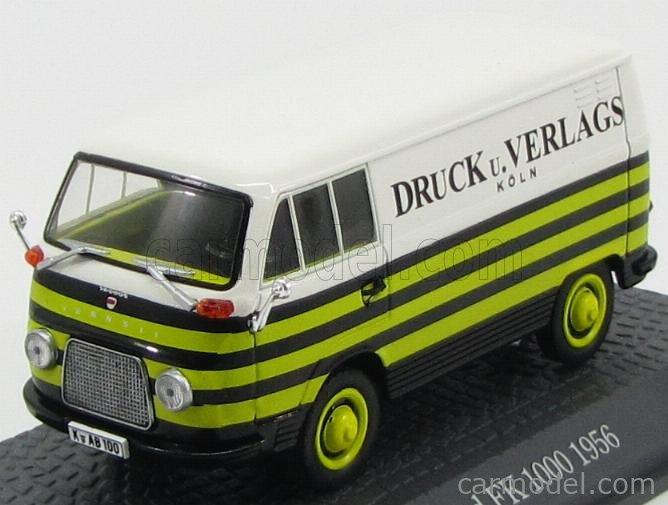 Edicola Scale 1 43 Ford England Fk 1000 Van Publicitaire Druck U Verlags Koln 1956 White Black Yellow