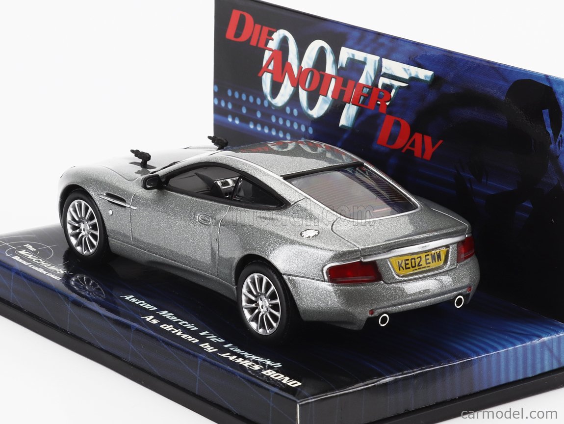 MINICHAMPS 400137220 Scale 1/43 | ASTON MARTIN V12 VANQUISH - 007 JAMES  BOND - DIE ANOTHER DAY GREY MET