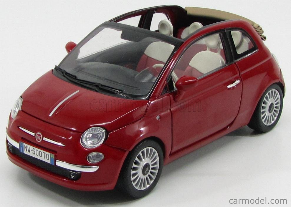 Fiat 500 Convertible - Die-cast model - MotorMax 79164