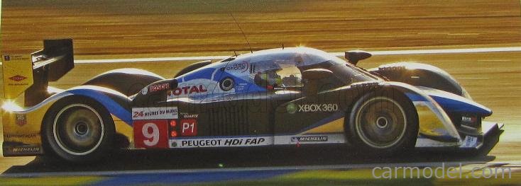 Modèle Réduit Peugeot 908 HDI FAP – Échelle 1/43, édition Limitée Edicola, Bleu Argenté