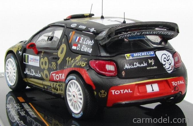 Ixo Diecast Club 1/43 Scale 13C11 - Citroen DS3 WRC #18 Monte