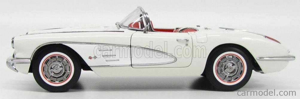 AUTOart 1959 Chevrolet Corvette Roman Red LE COA Removeable Hardtop 1/18 #71141