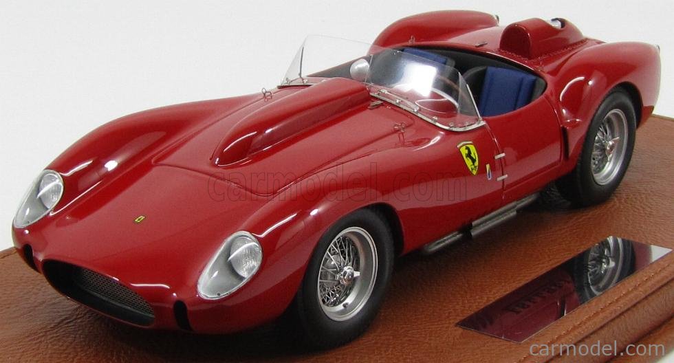 Miniature BBR 1/18 – Ferrari 250 TR Testa Rossa Spider 1957 – Rouge – Avec Vitrine